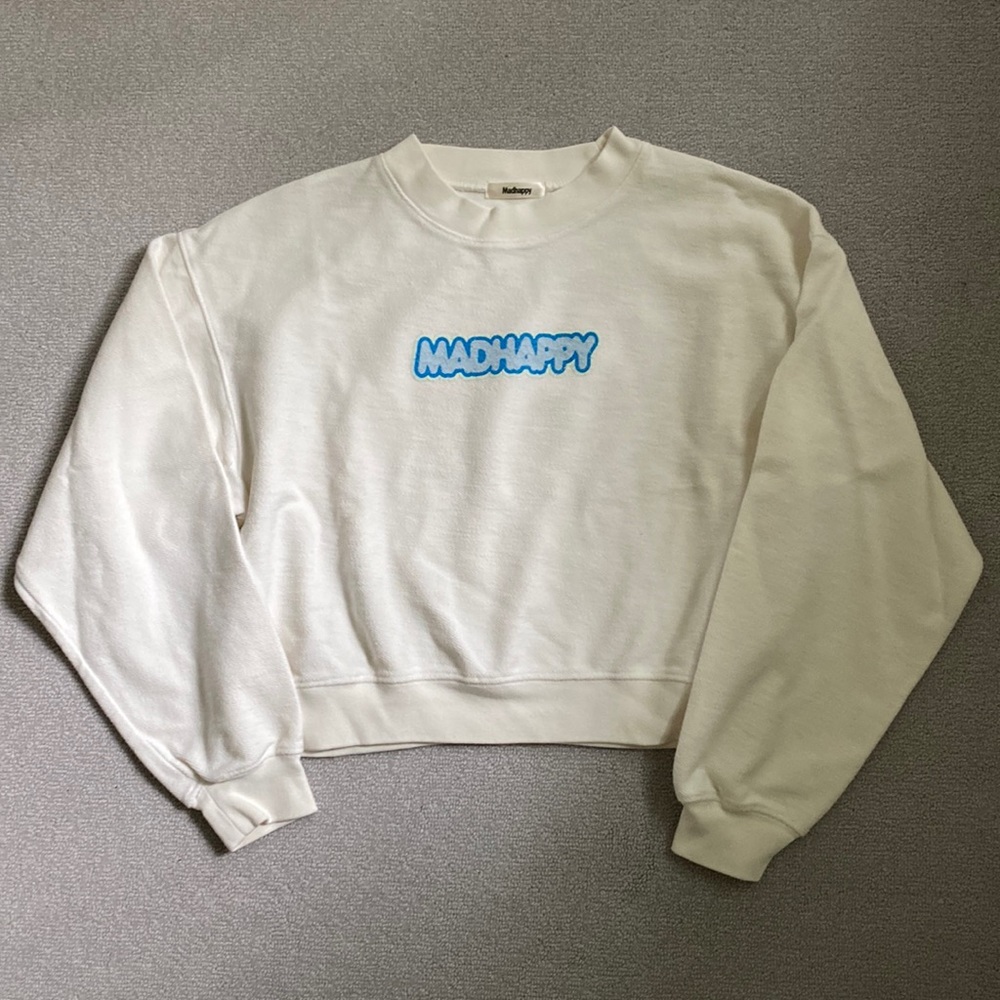 Madhappy bubblegum cropped crewneck. Size small
